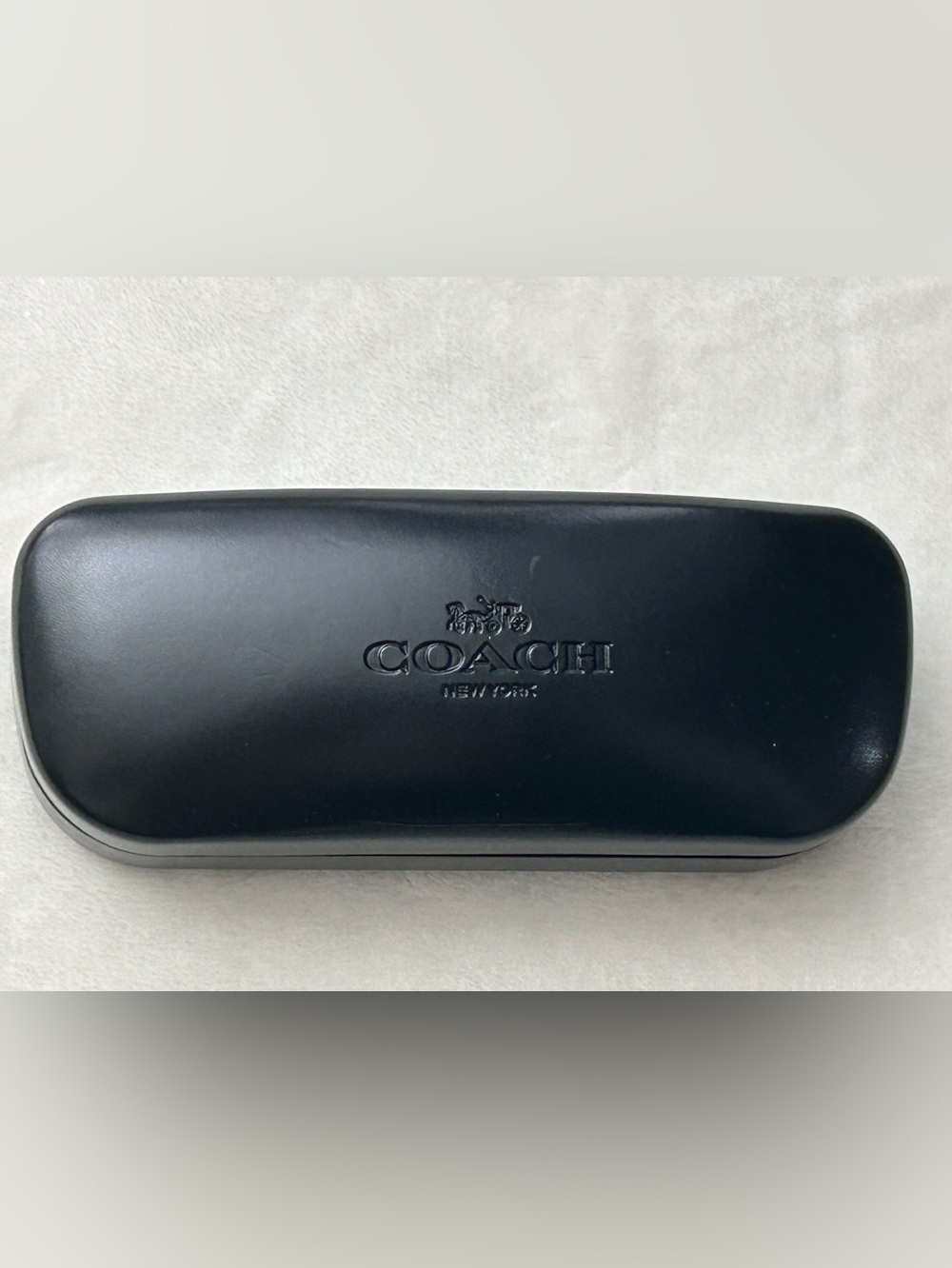 Coach Black Eyewear Hard Case with Embossed Logo